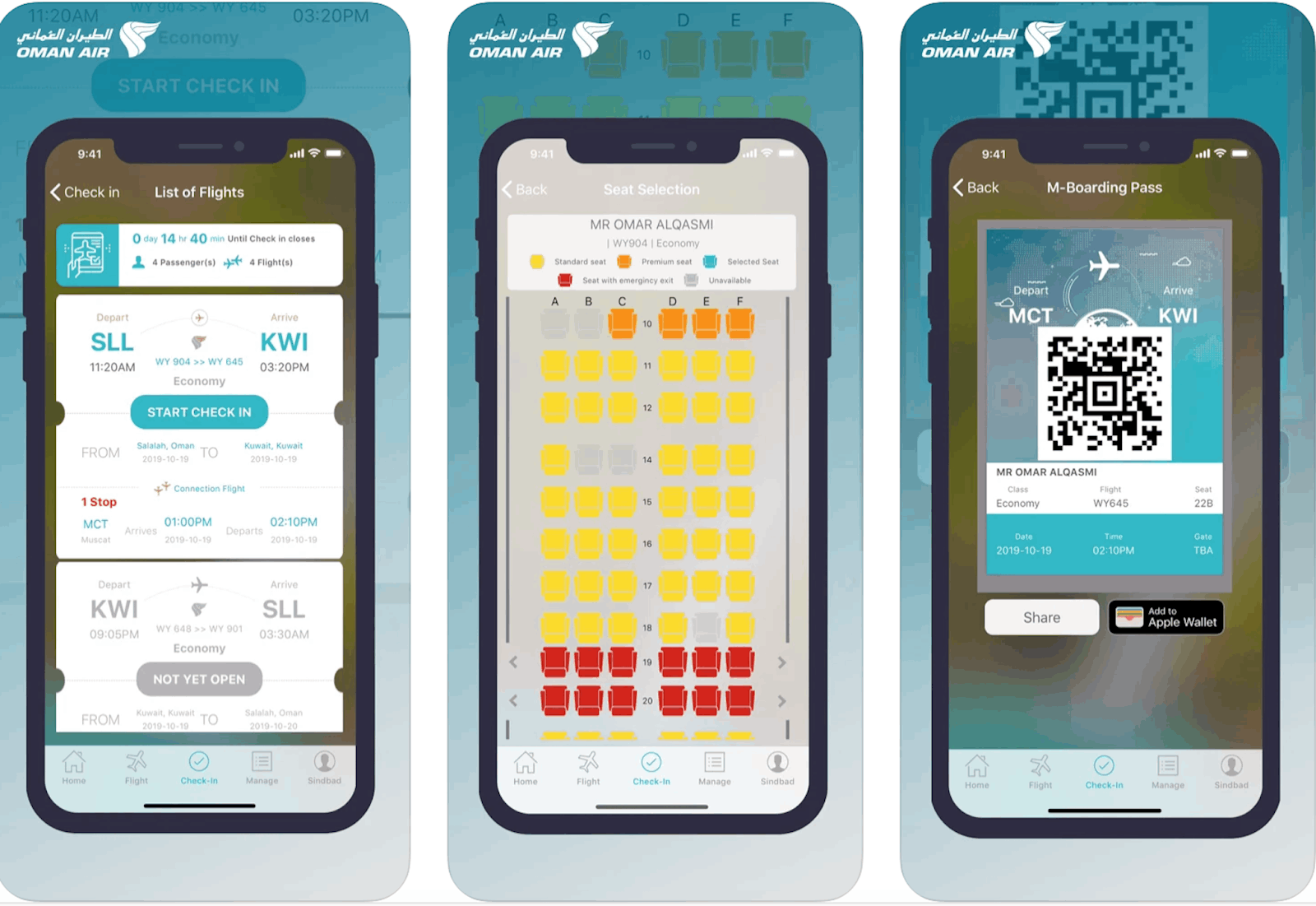 Oman Air App - Book a New Flight